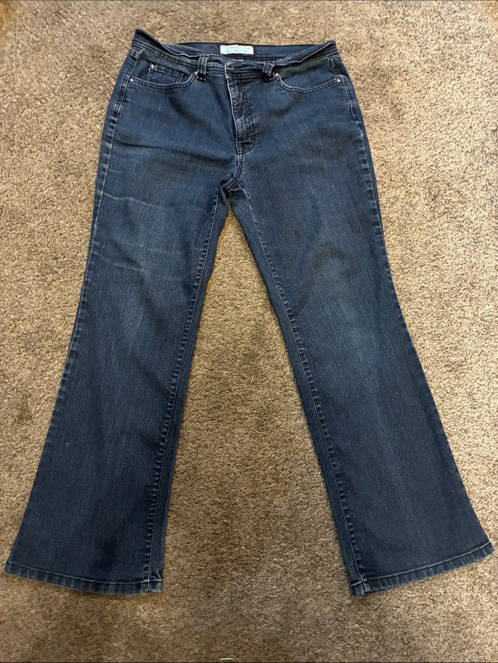Vintage made Charter Club Petite Indigo Flare Wide-Leg Jeans
